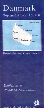 Bornholm - mapa topograficzna - okładka
